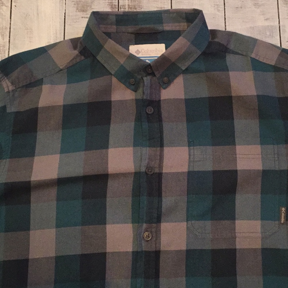 Columbia button down flannel long sleeve shirt